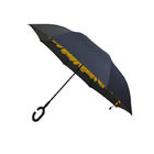 Hand Open Dichte Dubbele Laag Omgekeerde Paraplu, Omgekeerde Regenparaplu leverancier