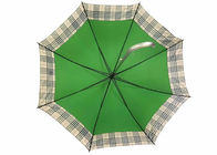 Groene j-Handvatparaplu, Zelf het Openen Open de Schachtauto van het Paraplualuminium leverancier