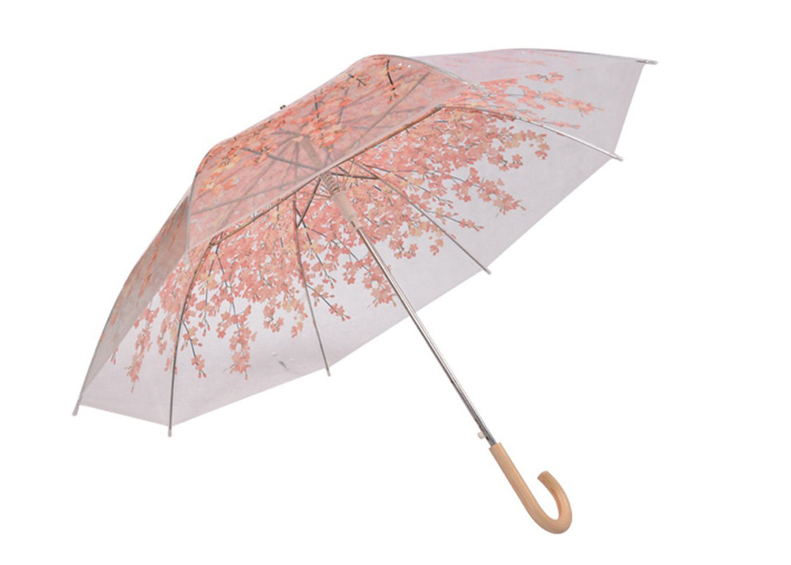 33 van Duidelijke Plastic Regen werkt de duim Paraplu's 97cm regelmatig gemakkelijk leverancier