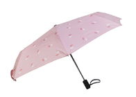 Roze Compacte Reisparaplu, Handvat van de Paraplu het Rubbercaoted van de Reiszon leverancier