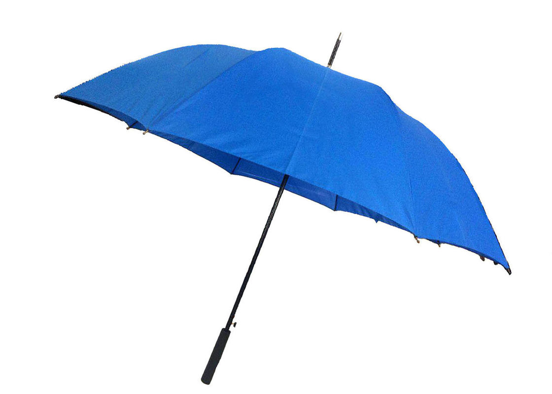 Blauwe Automatische Open Dichte Paraplu, Stevige Stokparaplu Eva Straight Handle leverancier